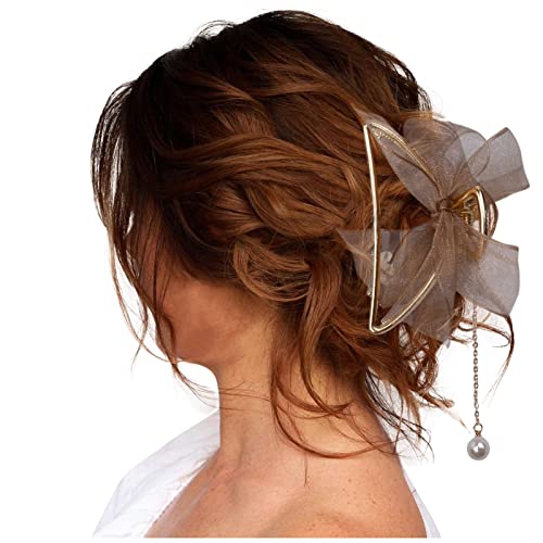 Vintage Haarspange Große Haarklammer Legierung Haarspange Clip Haar Jaw Clips Haarstyling-Zubehör Haarspangen Automatische für Frauen Mädchen -Muster Haarspange mit Kristallblume Geflochtene von Junhasgood