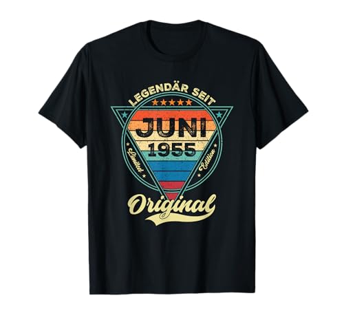 Damen Legendär seit Juni 1955 70.Geburtstag Junge 70 Jahre T-Shirt von Juni Jahrgang 1955 Geburtstag
