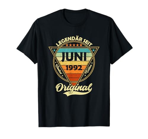 Damen Legendär seit Juni 1992 33.Geburtstag Junge 33 Jahre T-Shirt Damen Legendär seit Juni 1992 33.Geburtstag Junge 33 Jahre T-Shirt von Juni Jahrgang 1992 Geburtstag