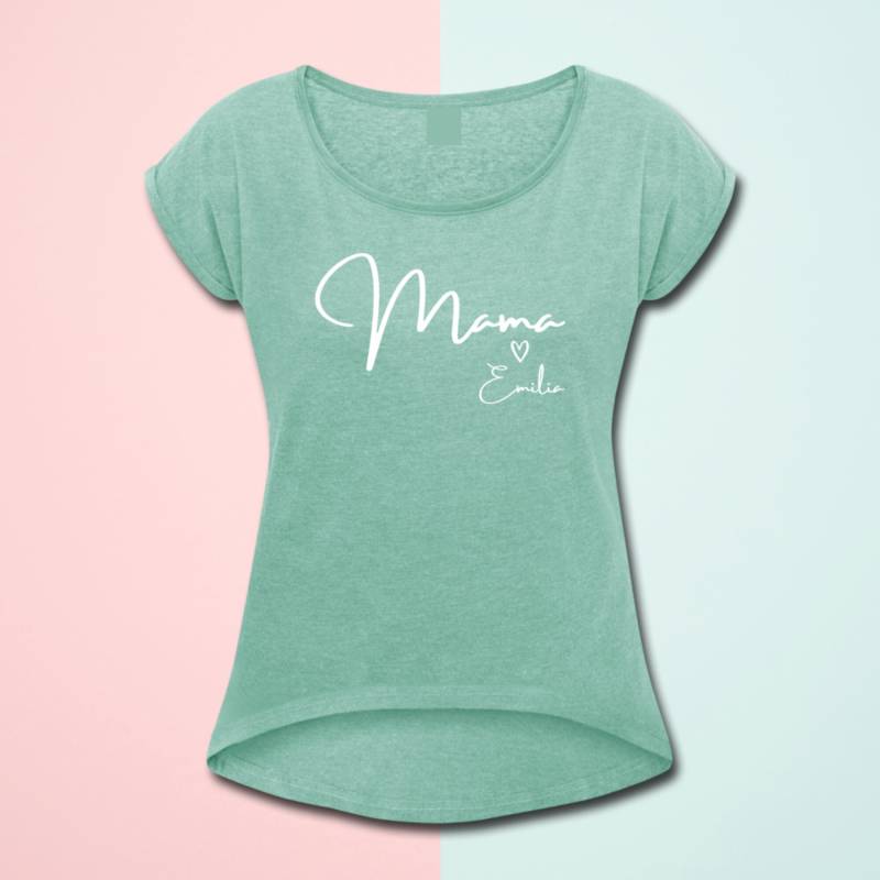 Mama T-Shirt Personalisiert Mit Dem Namen Des Kindes/Geschenk Muttertag Geburtstag Geburt Name von JuniaGeschenkeladen