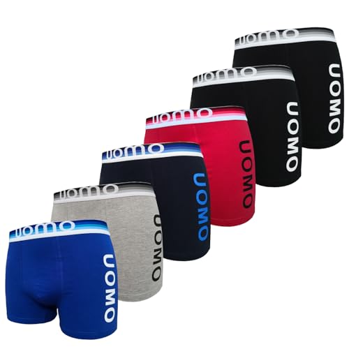 6er Pack Jungen Boxershorts Unterhose aus Baumwolle Größen 134-140 (134,_140, 6er Pack Farbmix 1) von Junione
