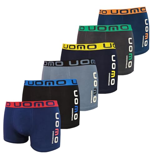 6er Pack Jungen Boxershorts Unterhose aus Baumwolle Größen 170-176 (170, 176, 6er Pack Farbmix 1) von Junione