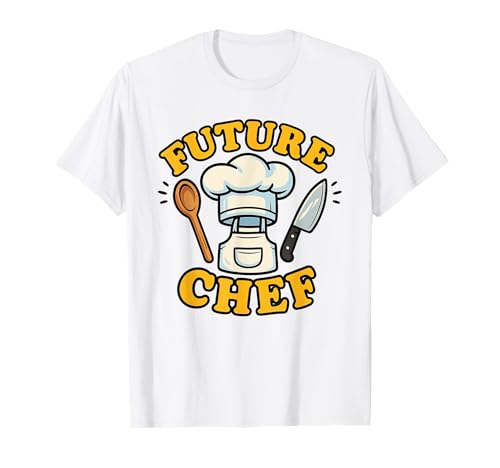 Future Chef Kids Cooking Feinschmecker Aufstrebender Koch Jungen Mädchen T-Shirt von Junior Cooking Star Future Chef Culinary Career