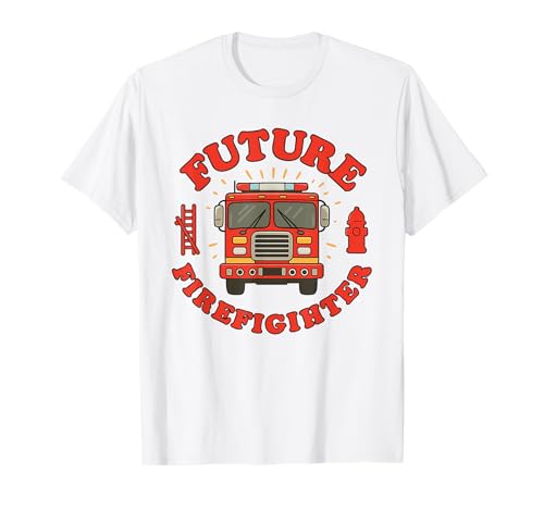 Future Firefighter Kids Feuerwehrauto Rettungskarriere Feuerwehrautos T-Shirt Future Firefighter Kids Feuerwehrauto Rettungskarriere Feuerwehrautos T-Shirt von Junior Hero Future Firefighter Rescue Career Tee