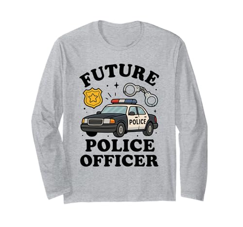 Zukünftige Polizistin Kinder Strafverfolgung Karriere Langarmshirt Zukünftige Polizistin Kinder Strafverfolgung Karriere Langarmshirt von Junior Hero Future Police Officer Law Enforcement