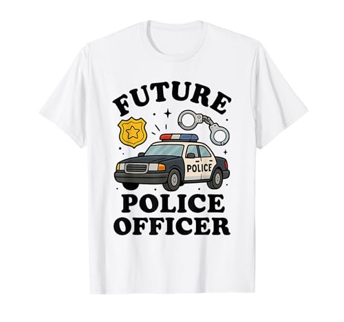 Zukünftige Polizistin Kinder Strafverfolgung Karriere T-Shirt Zukünftige Polizistin Kinder Strafverfolgung Karriere T-Shirt von Junior Hero Future Police Officer Law Enforcement