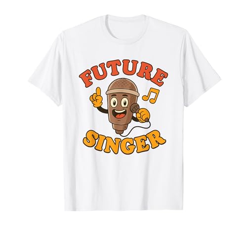 Zukunftssänger für Kinder, aufstrebende Sänger Musikkarriere T-Shirt Zukunftssänger für Kinder, aufstrebende Sänger Musikkarriere T-Shirt von Junior Pop Star Future Singer Performing Arts Wear