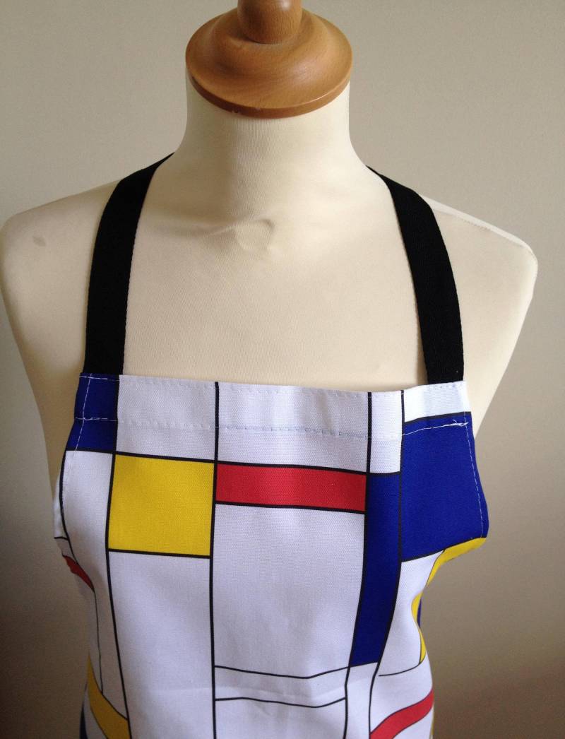 Mondrian Style Schürze Primärfarben Kochschürze Aus Baumwolle von JuniperAccessories