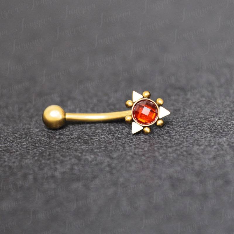 Augenbrauen-Piercing. Augenbrauen Barbell. Turm Ohrring Gold. Barbell 16G. Turm-Piercing-Schmuck. Chirurgenstahl Hantel. Ring von Juniqum