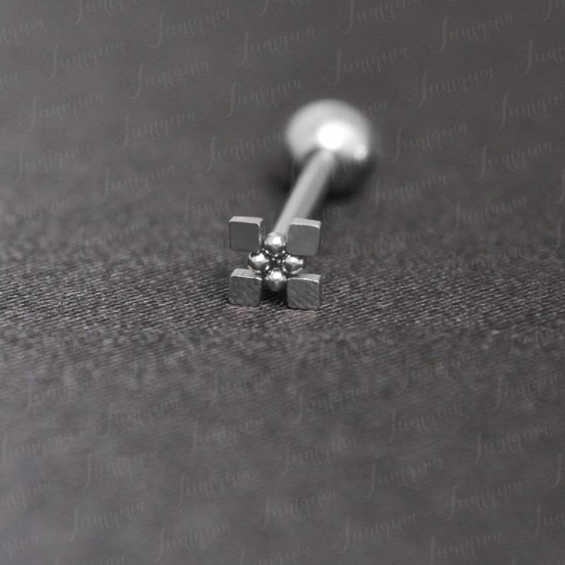 Barbell-Piercing. Zungenring Aus Chirurgenstahl. Zungenpiercing. Hantel Ring. Body-Piercing-Schmuck von Juniqum