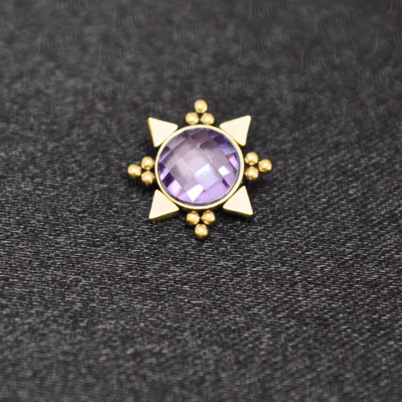 Dermalaufsatz Aus Chirurgenstahl. Hautschmuck. Hautpiercing. Dermal-Anker-Oberteil. Körperpiercing von Juniqum