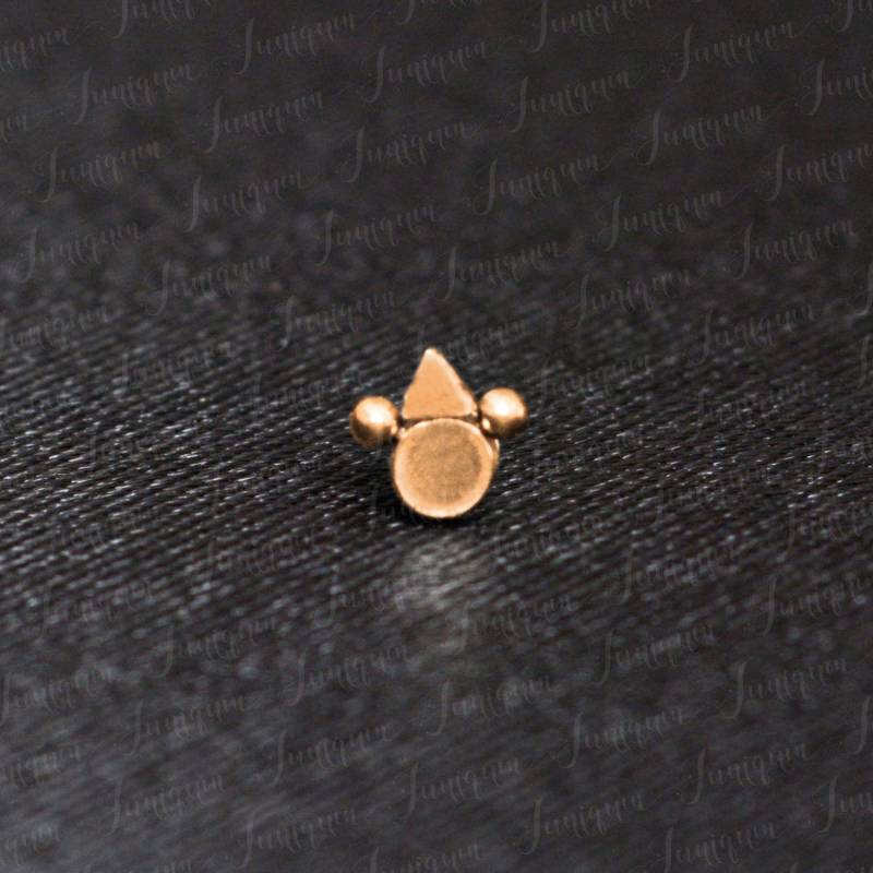 Dermaler Top-Schmuck. Hautpiercing-Schmuck. Körperpiercing Aus Chirurgenstahl. Dermal-Anker-Oberteil von Juniqum