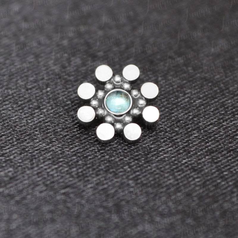 Dermaler Top-Schmuck. Hautpiercing-Schmuck. Körperpiercing Aus Chirurgenstahl. Dermal-Anker-Oberteil von Juniqum