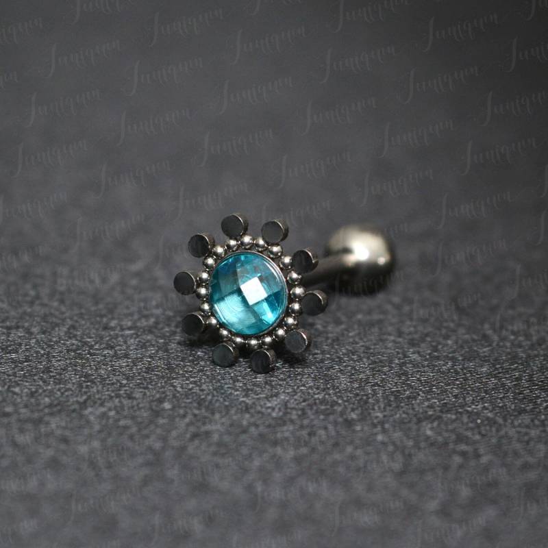 Ein Barbell-Piercing. Zungenring Aus Chirurgenstahl. Zungenpiercing . Hantel Ring. Body-Piercing-Schmuck von Juniqum