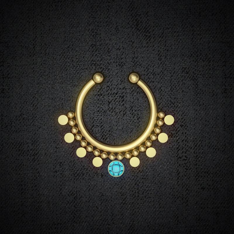Fake Septum Ring Aus Chirurgenstahl. Nasenmanschette. Nasenring. Künstliches Septum-Piercing Manschette. Nasenpiercing von Juniqum