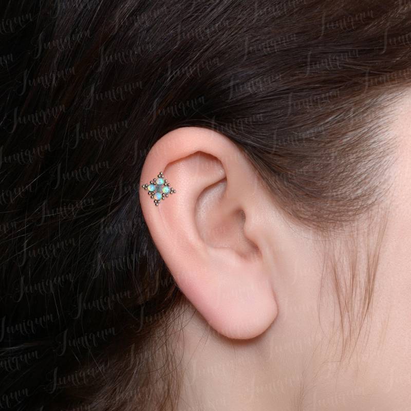 Freuen Sie Sich Auf Helix-Schmuck. Knorpelohrstecker. Labret Ohrring. Tragus Ohrring Gold. Flache Helix Ohrringe Aus Chirurgenstahl Mit Flacher von Juniqum