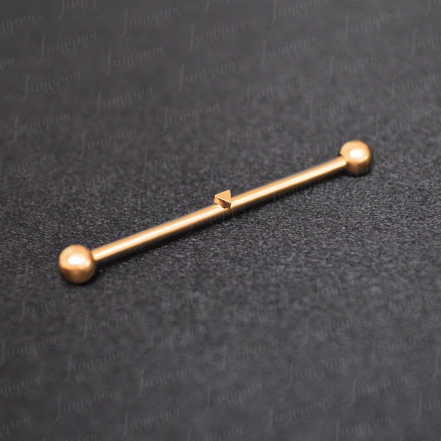 Industrielle Langhantel 32 Mm 35 38 50 Mm. Industrieller Piercing-Ohrring. Gold Industrial Barbell 14G. Gerüst-Langhantel. Langhantelpiercing von Juniqum