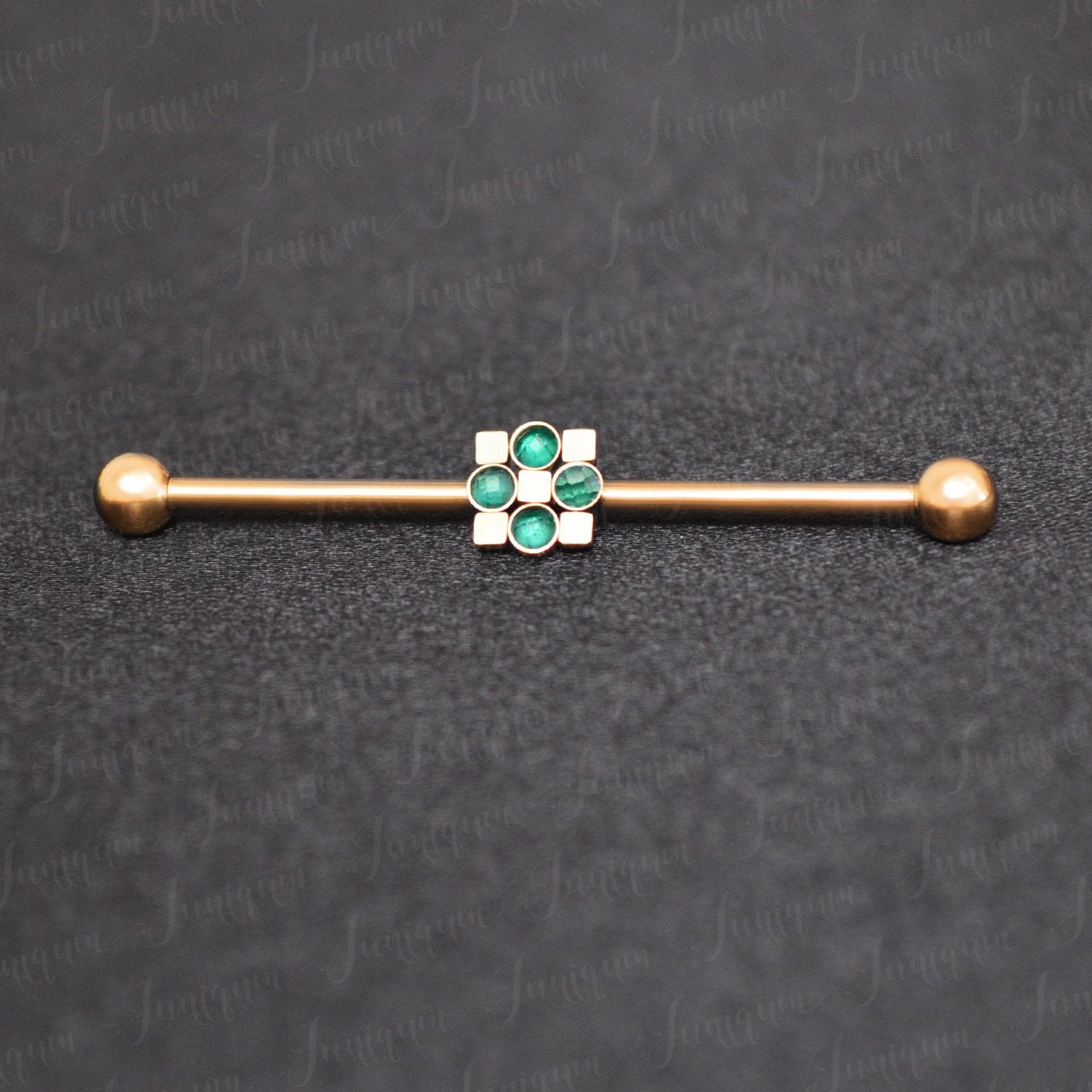 Industrieller Langhantel-Ohrring. Piercingstab 14G. Gerüst-Ohrring. Industrielles Schmuck-Piercing Aus Chirurgenstahl. Langhantelring von Juniqum