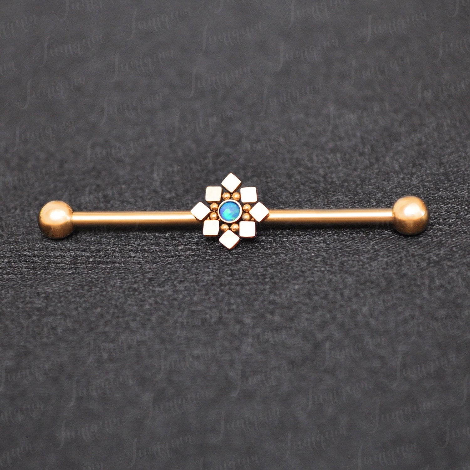 Industrieller Piercing-Ohrring. Langhantelpiercing Aus Chirurgenstahl 14G. Industrielle Langhantel 32 Mm 35 38 50 Mm. Industrielles Schmuckpiercing von Juniqum