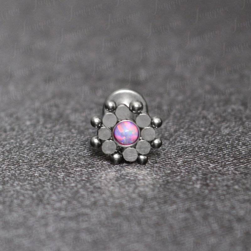 Lippen Piercing Ohrstecker. Philtrum Schmuck. Labradorit Ohrstecker Aus Chirurgenstahl. Medusa Monroe Lippenring. Flache Rückseite Ohrring Gold von Juniqum