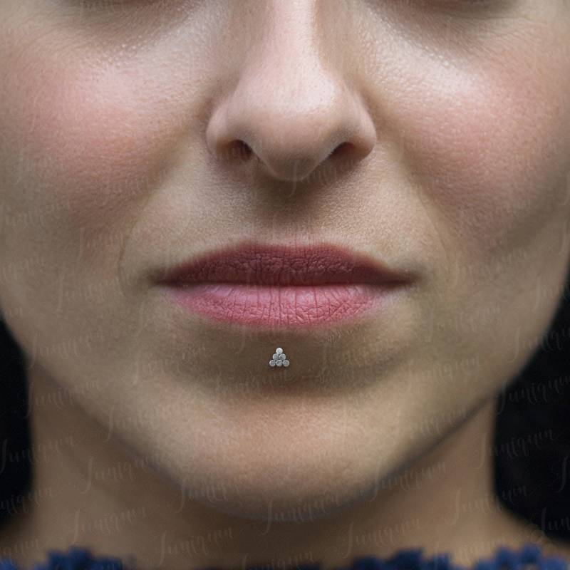 Lippen Schmuck. Medusa Lippenpiercing. Monroe Goldfarbenes Piercing. Labret Ohrring. Flache Rückseite Ohrring Aus Chirurgenstahl von Juniqum