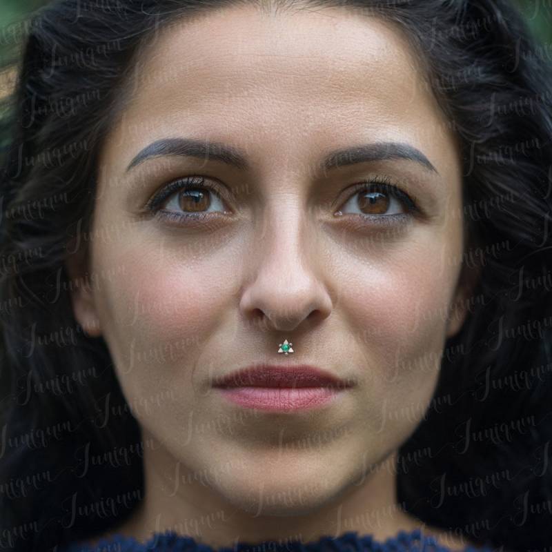 Lippenringpiercing. Labret-Ohrstecker. Monroe Lippenringe. Medusa-Piercing-Schmuck. Lippenpiercing-stecker. Philtrum Schmuck Gold. Labret-Ring von Juniqum