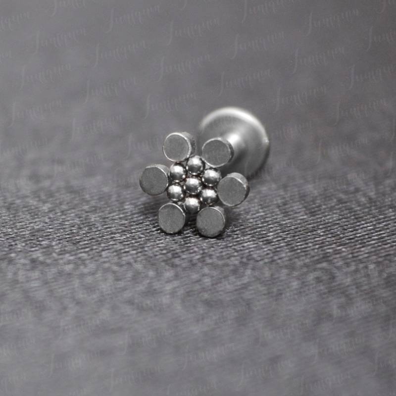 Lippenschmuck. Medusa-Lippenpiercing. Monroe Goldpiercing. Labret-Ohrring. Ohrring Mit Flacher Rückseite Aus Chirurgenstahl von Juniqum