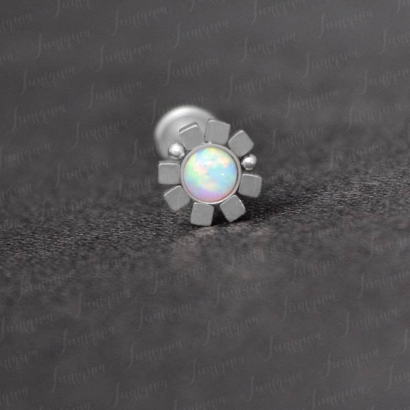 Lippenschmuck. Medusa-Lippenpiercing. Monroe Goldpiercing. Labret-Ohrring. Ohrring Mit Flacher Rückseite Aus Chirurgenstahl von Juniqum