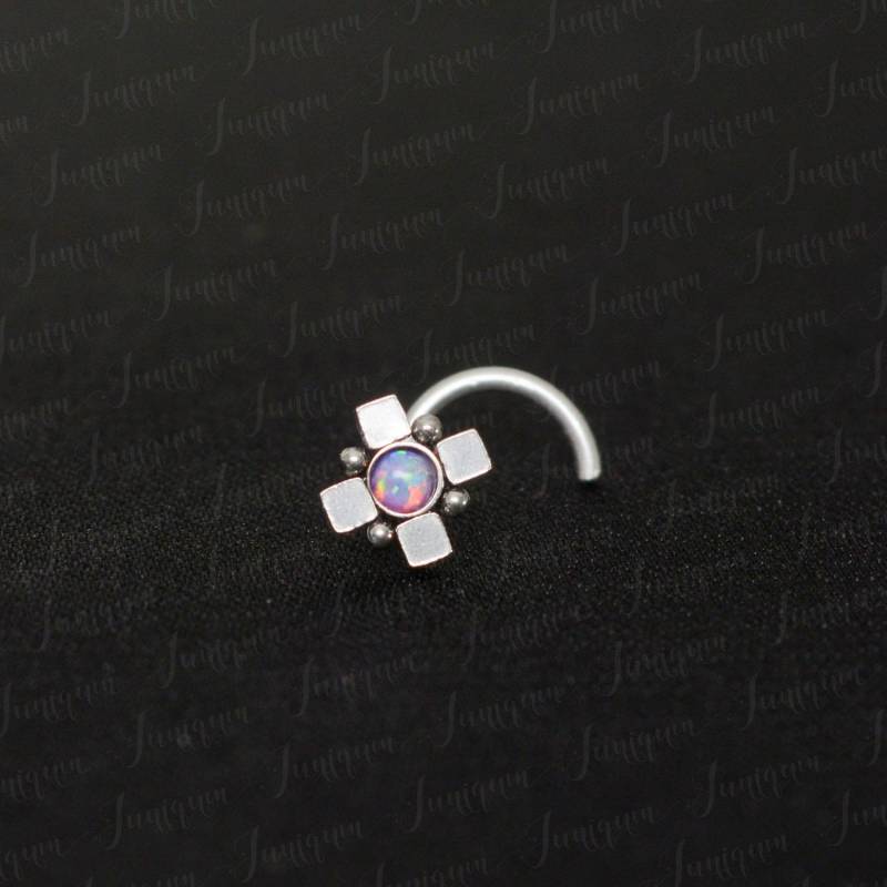 Nasenring Stecker. Nasenstecker. Nasenknochen Nasenohrring. Nasenschmuck. Nasenpiercing Ohrstecker. Aus Chirurgenstahl. Nasenschraube 20G von Juniqum
