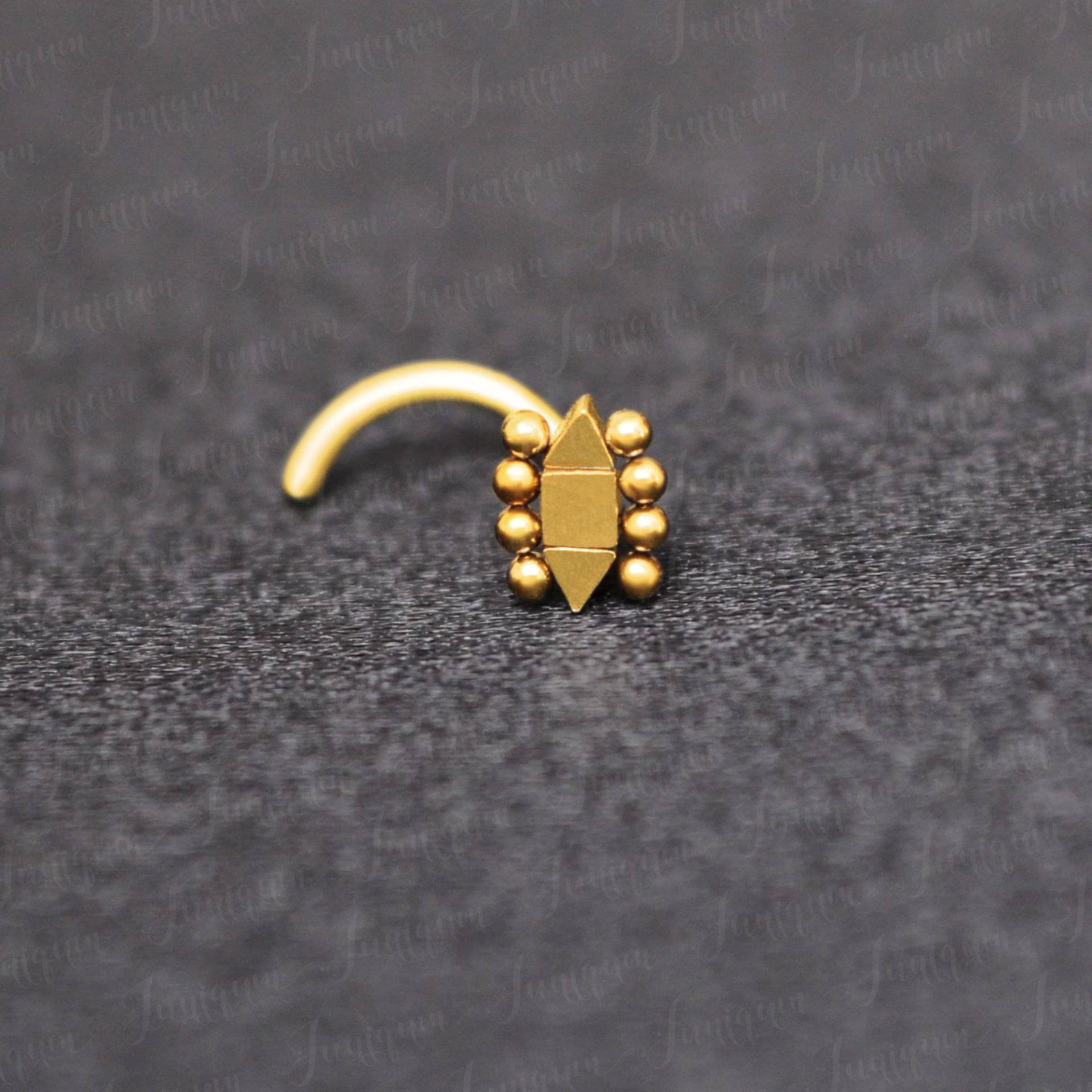 Nasenstecker. Nasenstecker Aus Chirurgenstahl. Nase Ring Gestüt. Nasenschmuck. Nasenpiercing-Bolzen. Nasenknochen-Bügel 18G. Nasenschraube Gold von Juniqum