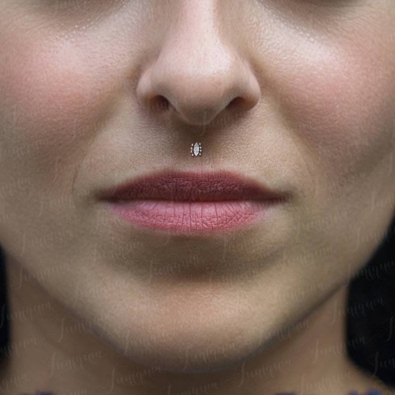 Philtrum-Piercing. Medusa Labret. Monroe-Piercing-Schmuck. Ohrstecker . Labret Ohrstecker. Innengefädeltes Labret. Lippe Ohrringe von Juniqum