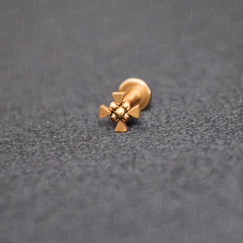 Tragus-Piercing-Schmuck. Vorwärtshelix-Ohrring. Conch-Piercing. Knorpel-Ohrstecker. Ohrring Mit Flacher Rückseite Aus Chirurgenstahl. Labret-Ohrring von Juniqum