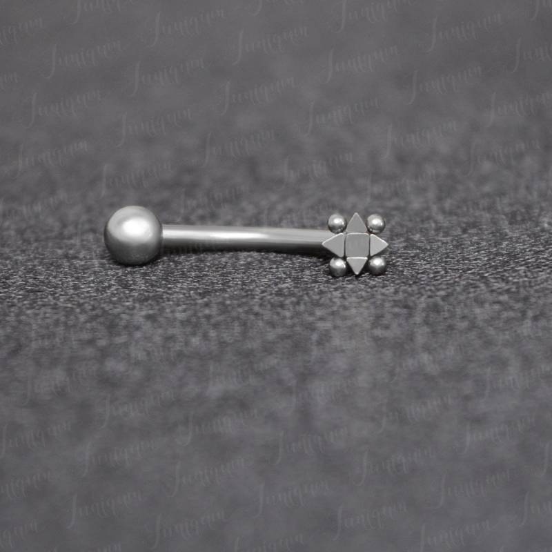 Turm Ohrring. Augenbrauen Ring. Turm-Piercing-Schmuck. Barbell-Piercing. Gewölbte Barbell Ohrring Aus Chirurgenstahl. Schmuck von Juniqum