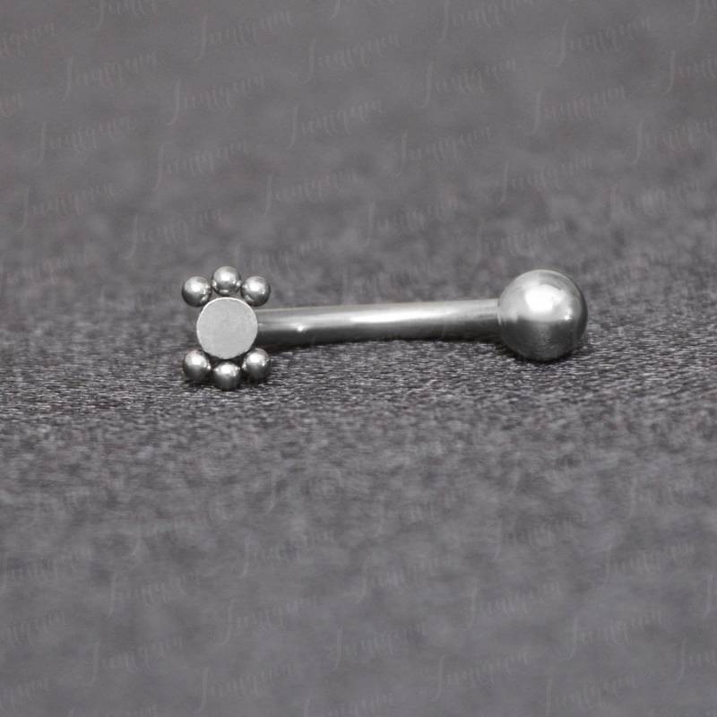 Turm Ohrring. Augenbrauen Ring. Turmalin Piercing Schmuck. Ein Barbell-Piercing. Curved Barbell Ohrring Aus Chirurgenstahl von Juniqum