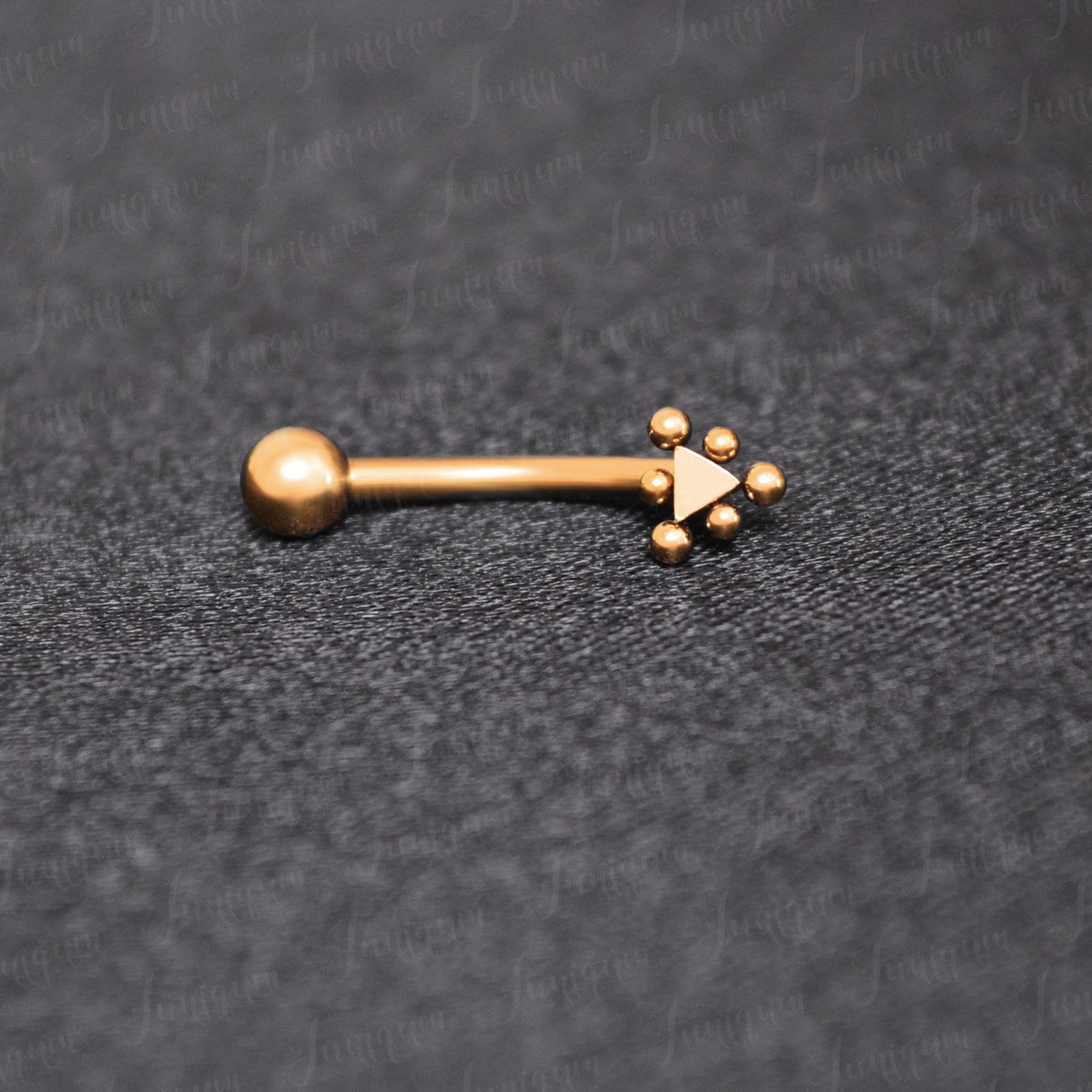 Turmohrring Aus Chirurgenstahl. Augenbrauenpiercing Gold. Augenbrauenschmuck. Gebogener Barbell-Opal. Turmschmuck. Augenbrauenring von Juniqum