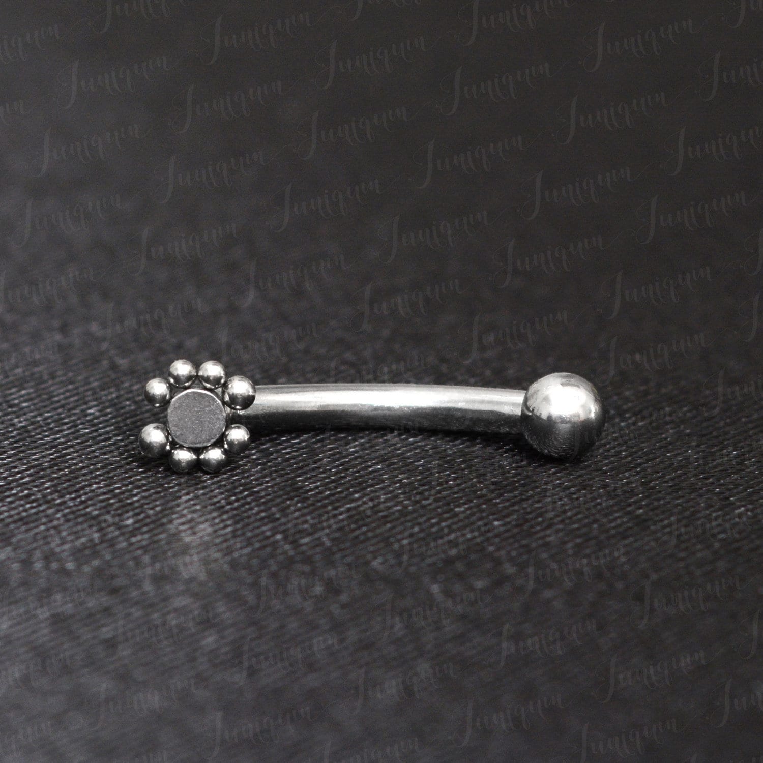 Turmohrring Aus Chirurgenstahl. Augenbrauenpiercing Gold. Augenbrauenschmuck. Gebogener Hantel-Opal. Turmschmuck. Augenbrauenring. Langhantelpiercing von Juniqum