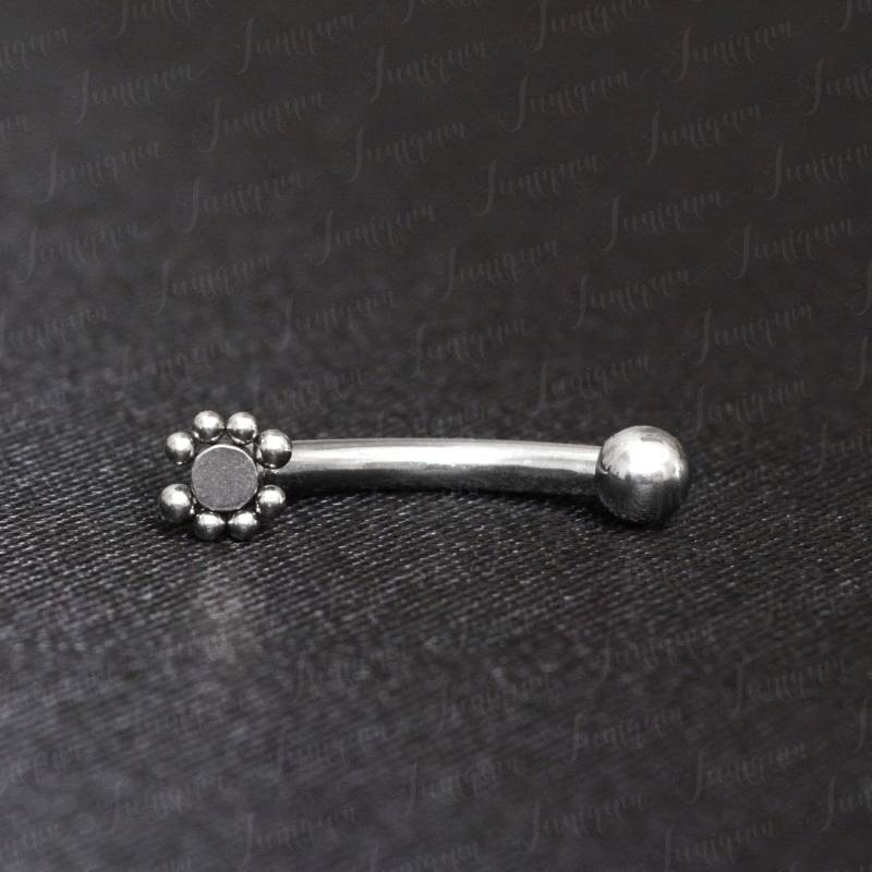 Turmohrring Aus Chirurgenstahl. Augenbrauenpiercing Gold. Augenbrauenschmuck. Gebogener Hantel-Opal. Turmschmuck. Augenbrauenring. Langhantelpiercing von Juniqum
