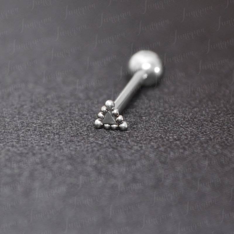 Zungenpiercing . Ein Barbell-Piercing. Piercing Aus Chirurgenstahl. Zungenschmuck 14G. Zungenhantel von Juniqum