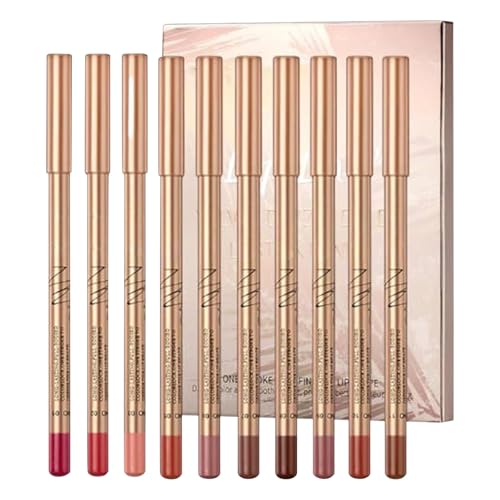 12pcs Matte Lipliner Set,Wasserfester Lippenkonturenstift, Plump Lippenform, Nicht verblassender,Langlebiger Lipliner Stift für Frauen von Junjie
