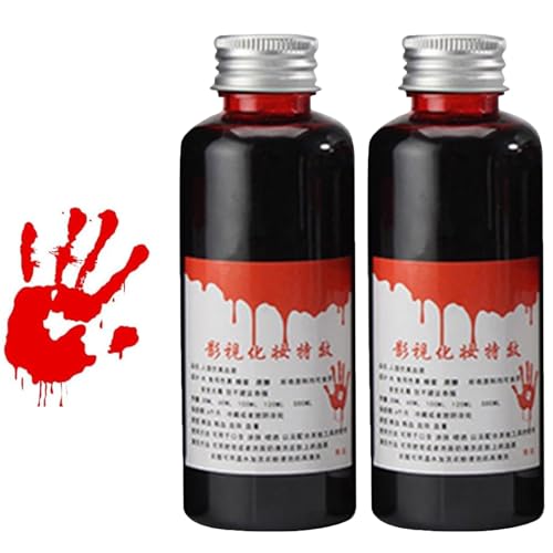 2PCS Halloween Kunstblut,𝙃𝙖𝙡𝙡𝙤𝙬𝙚𝙚𝙣 𝙁𝙖𝙠𝙚 𝘽𝙡𝙪𝙩 Make up, Fake Blood, Abwaschbar und Sicher Fake Blut Zombies Vampire Monster Halloween Cosplay für Vampir Blut 2PCS Halloween Kunstblut,𝙃𝙖𝙡𝙡𝙤𝙬𝙚𝙚𝙣 𝙁𝙖𝙠𝙚 𝘽𝙡𝙪𝙩 Make up, Fake Blood, Abwaschbar und Sicher Fake Blut Zombies Vampire Monster Halloween Cosplay für Vampir Blut von Junjie