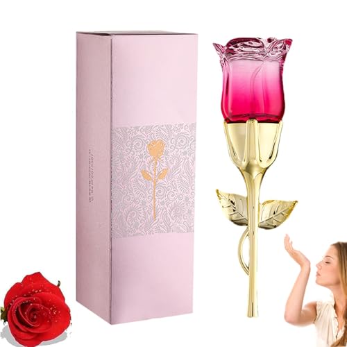 Damenparfüm in Rosenform, Frische Blumige Rosenparfüm,Lang Anhaltender Pheromon Parfüm, Haar- Und Körperduft, Selbstvertrauen Stärken (Pink) von Junjie