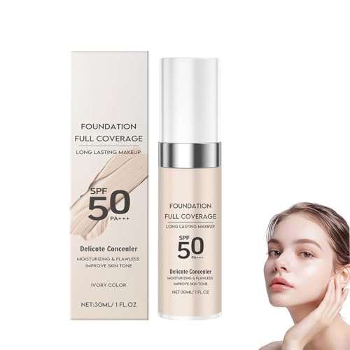 Farbwechselnde Foundation für reife Haut,Foundation Color Changing,Feuchtigkeit Spendende Foundation,Gleichmäßigen Hautton & Abdeckung von Unvollkommenheiten (A) von Junjie