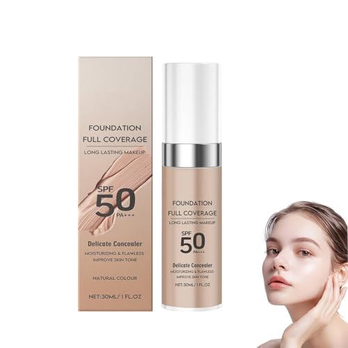 Farbwechselnde Foundation für reife Haut,Foundation Color Changing,Feuchtigkeit Spendende Foundation,Gleichmäßigen Hautton & Abdeckung von Unvollkommenheiten (B) von Junjie