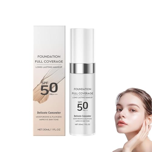 Farbwechselnde Foundation für reife Haut,Foundation Color Changing,Feuchtigkeit Spendende Foundation,Gleichmäßigen Hautton & Abdeckung von Unvollkommenheiten (C) von Junjie