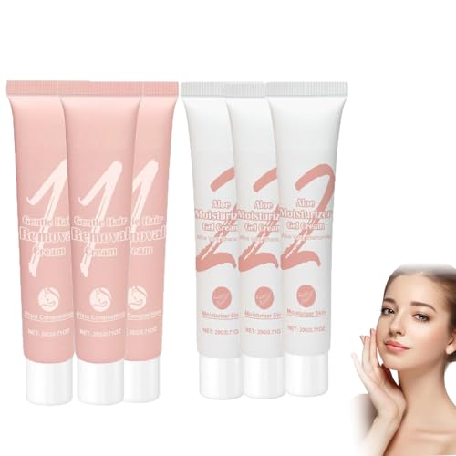 Gesichts Enthaarungscreme,Haarentfernungscreme Für Gesicht Oberlippen Haarentfernungs Creme für Frauen, Quick Schmerzlose Gesichtshaarentferner (3) von Junjie