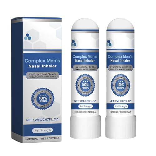 Men's Nasal Inhaler,Complex Men's Nasal Inhaler, Men-Stick Naseninhalator, Men Sticks Nasal Inhaler, Drive Naseninhalators für Die Potenz (2) von Junjie