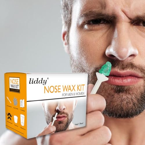 Nasenwachs Für Männer Und Frauen,Nasenhaarentfernungs-Wachs Kit,Schnell Einfache Schmerzfrei Nasen Wax Set Warmwachs Entfernen von Nasenhaaren von Junjie