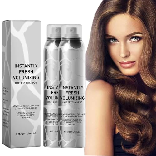 Volumizing Dry Shampoo Spray,Volumen Haar Trocken Shampoo, Trocken Shampoo Volumen, Natürliches Trocken Shampoo Volumen Spray, Erfrischend und Nicht Fettend (2PCS) von Junjie