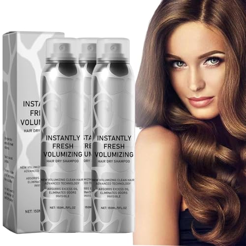 Volumizing Dry Shampoo Spray,Volumen Haar Trocken Shampoo, Trocken Shampoo Volumen, Natürliches Trocken Shampoo Volumen Spray, Erfrischend und Nicht Fettend (3PCS) von Junjie