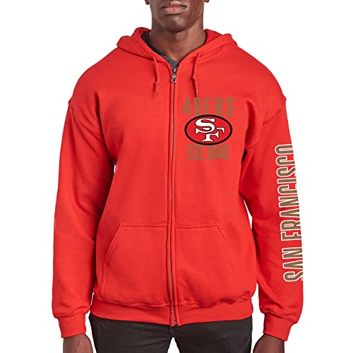 Junk Food x NFL – MVP Zip Hoodie – Unisex Erwachsene Kapuzen-Sweatshirt für Damen und Herren – Offiziell lizenzierte NFL Bekleidung von Junk Food